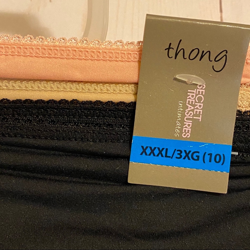 3X 3 pack of lace thong women’s underwear